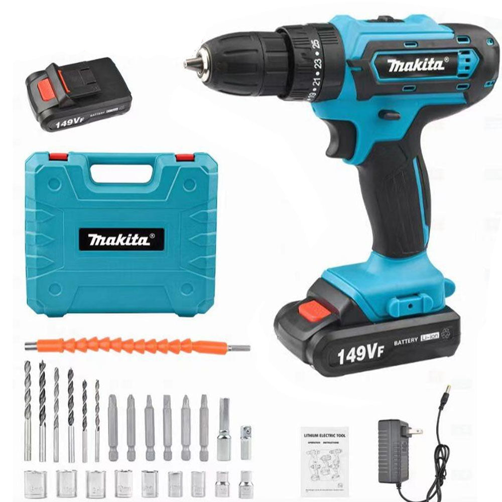 COFFRET VISSEUSE 28 PIÈCES AVEC 2 BATTERIES 48V