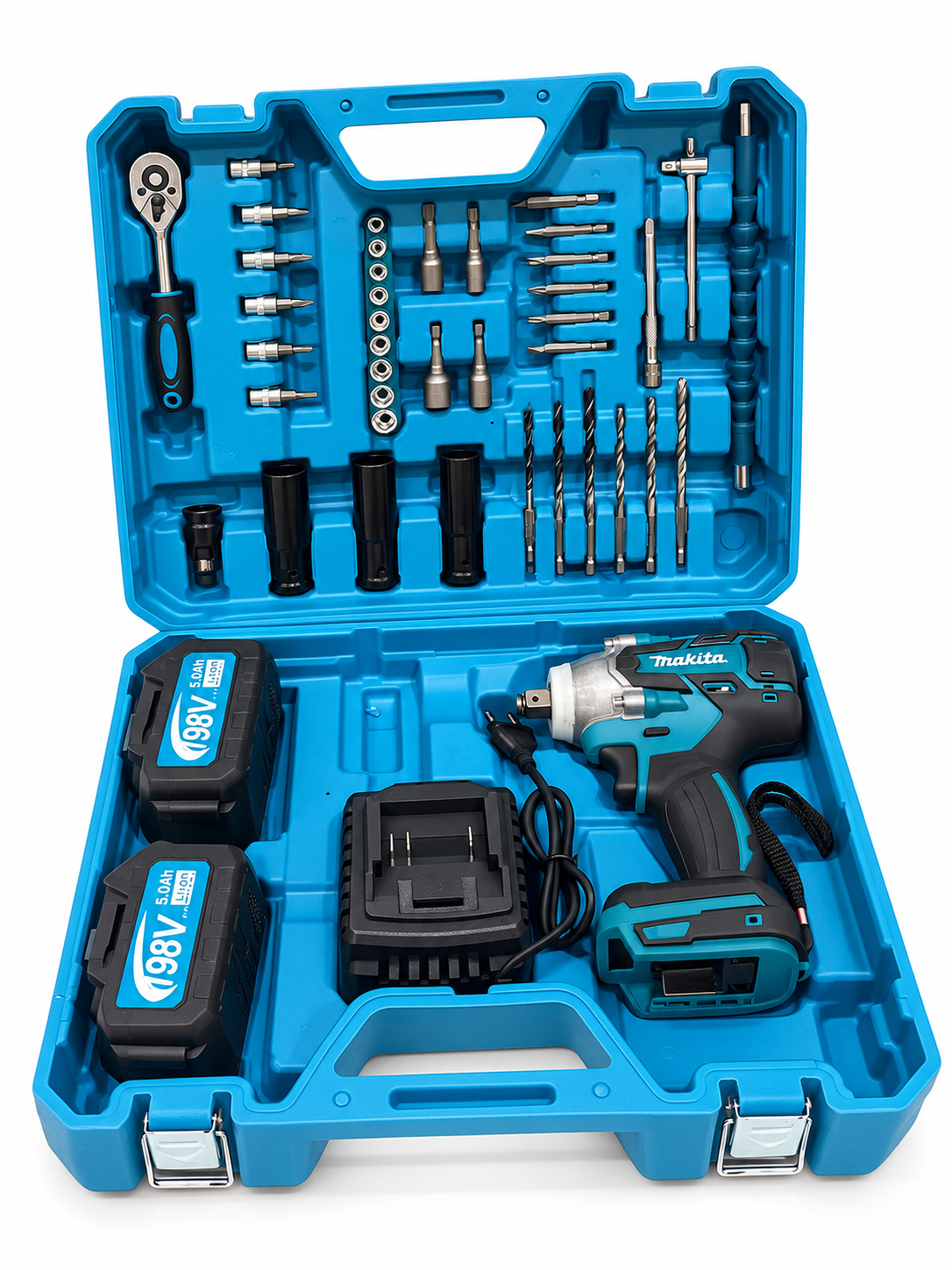 CLÉ À CHOC 198V 5.0Ah 350 N·m AVEC 2 BATTERIES