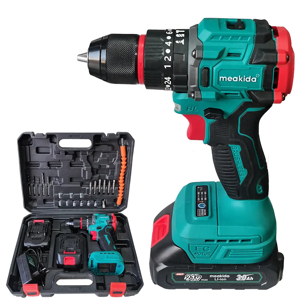 Visseuse perceuse brushless meakida 21v 3a