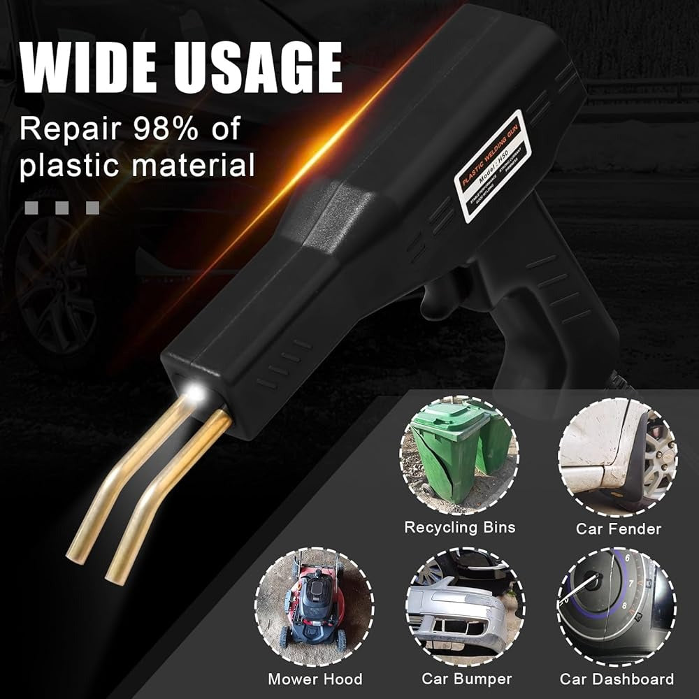 VEVOR Soudure Plastique, 220 W, Pistolet de Soudage Plastique 1200 Agrafes et 76 Tiges de Soudage, Kit Reparation Professionnel Pare-chocs Voiture Lumiere LED, pour Kayak, Jouets, Fissure en Plastique VEVOR Soudure Plastique, 220 W, Pistolet de Soudage Plastique 1200 Agrafes et 76 Tiges de Soudage, Kit Reparation Professionnel Pare-chocs Voiture Lumiere LED, pour Kayak, Jouets, Fissure en Plastique